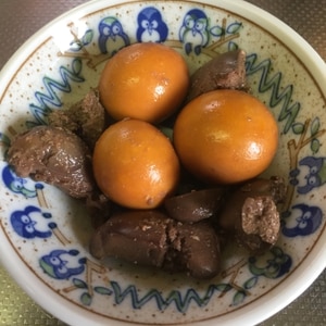 鶏モツ玉ねぎ生姜煮